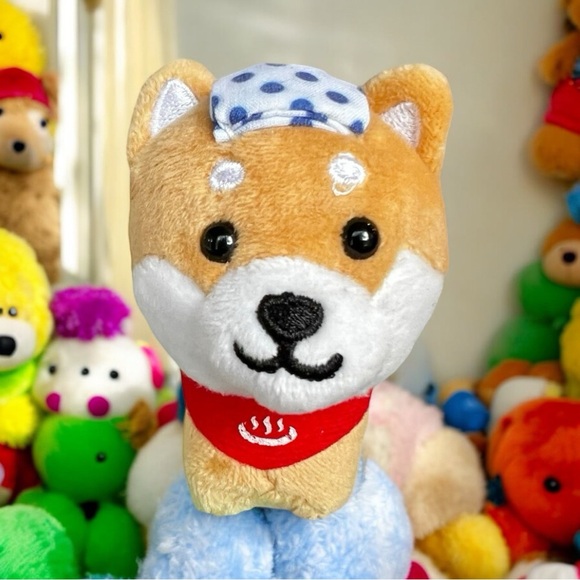 Mameshiba Kawaii Mascot Plush Ball Chain Shiba Inu Mameshiba Onsen Limited Ver. - Picture 12 of 16
